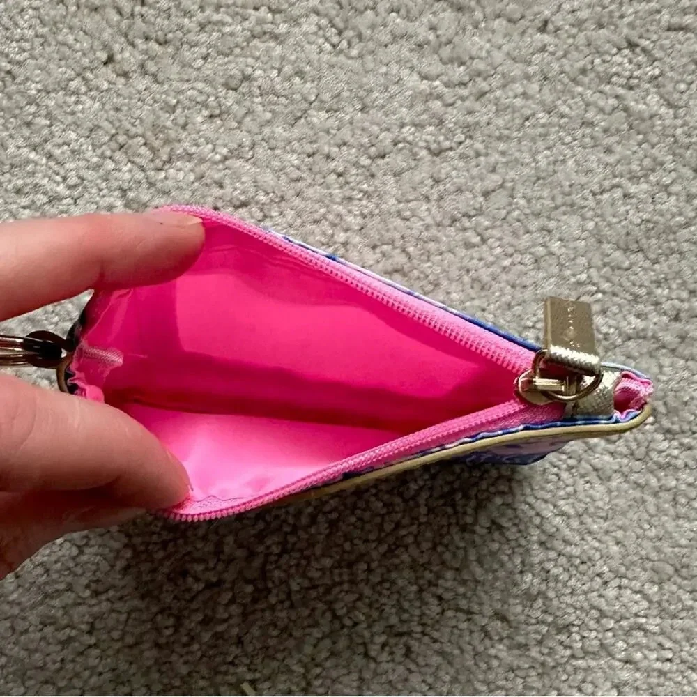 Lilly Pulitzer Zip Up Coin Wallet / ID Case Seekers Pattern